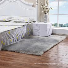 Super soft Fluffy Rectangle large cheap sheepskin faux fur rug